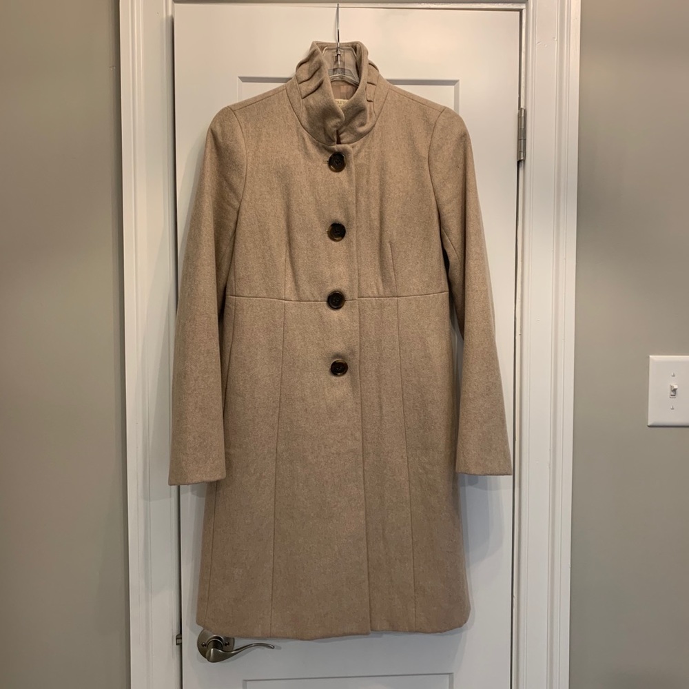 Tan J. Crew Wool Coat